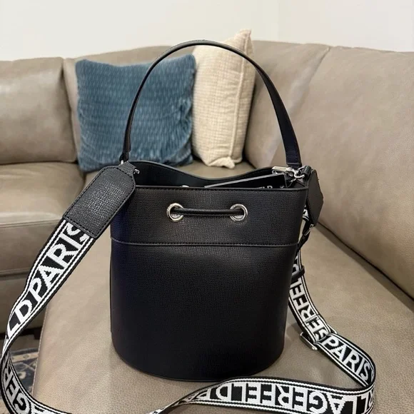 Karl Lagerfeld Paris Adele Medium Bucket Bag NWT - Picture 10 of 10